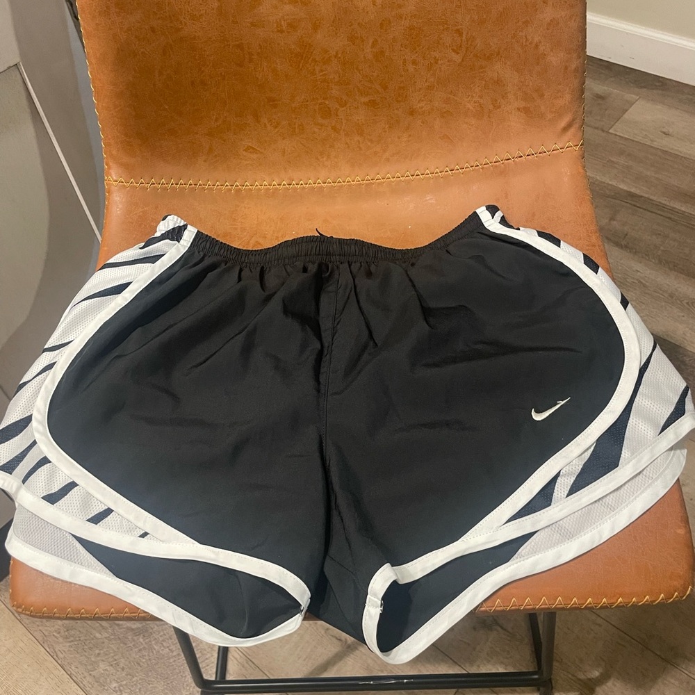 Nike Women’s Black Athletic Shorts with White Trim
